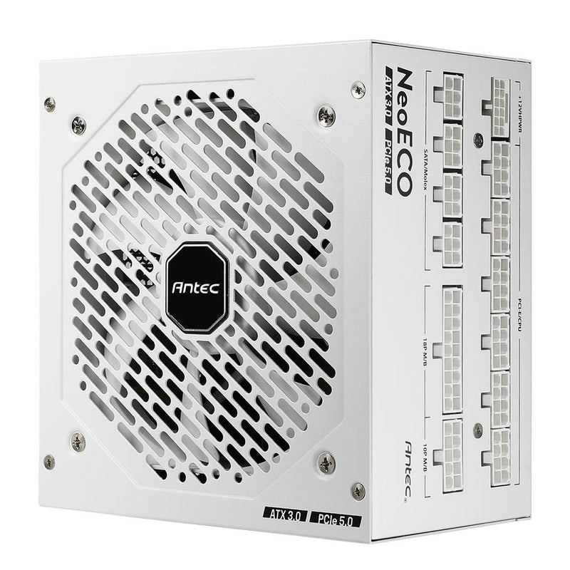 Antec NE1000G M, White, 80PLUS Gold, 83A, 120mm FDB Fan, ATX3.0 PSU