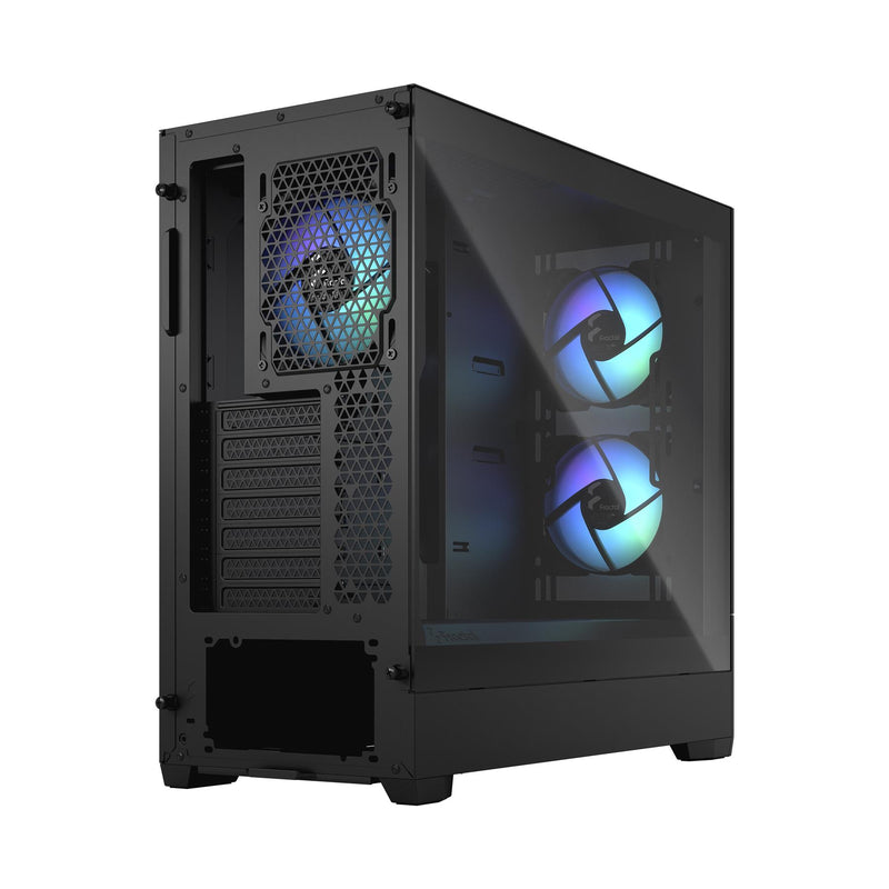 Fractal Design Pop Air RGB (Black TG) Gaming Case w/ Clear Glass Window, ATX, Hexagonal Mesh Front, 3 RGB Fans & ARGB Controller