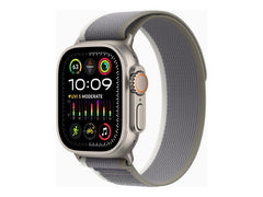 Apple Watch Ultra 2 (GPS + Cellular) - 49 mm - Titanium Case with Green/Grey Trail Loop - Band Size: M/L