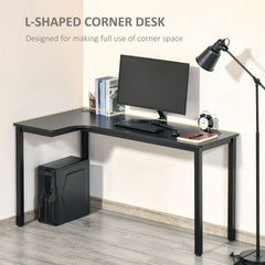 HOMCOM L-Shape Corner Gaming Desk - Left