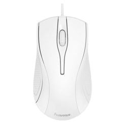 Hama MC-200 Wired Optical Mouse, 1000 DPI, USB, 3 Buttons, White