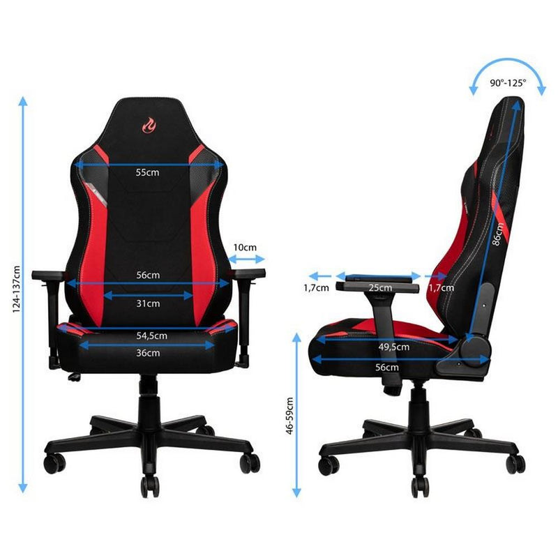 Nitro Concepts X1000 Gaming Chair - Black/Red