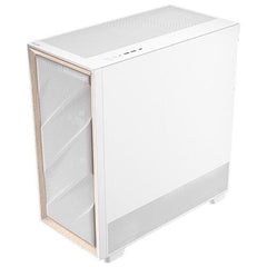 Antec FLUX Mid Tower PC Case - White/Wood