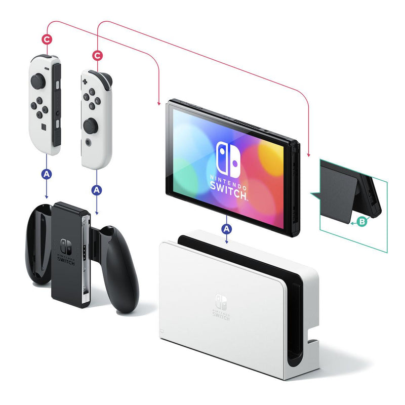 Switch OLED Model (White) + Super Mario Bros. Wonder + Nintendo Switch Online - 1 Year Membership