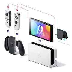 Switch OLED Model (White) + Super Mario Bros. Wonder + Nintendo Switch Online - 1 Year Membership