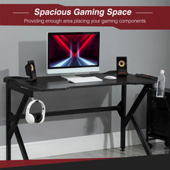 HOMCOM Gaming Desk with Cup Holder - Black