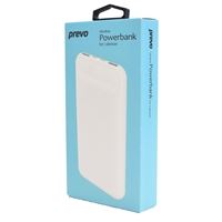 Prevo SP3012 Power bank, 10000mAh Portable Fast Charging for Smart Phones, Tablets and Other Devices - White