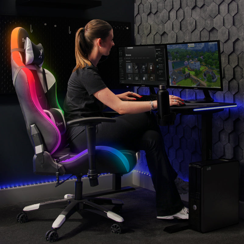 X Rocker | Agility Sport Esport Gaming Chair with Comfort Adjustability - RGB