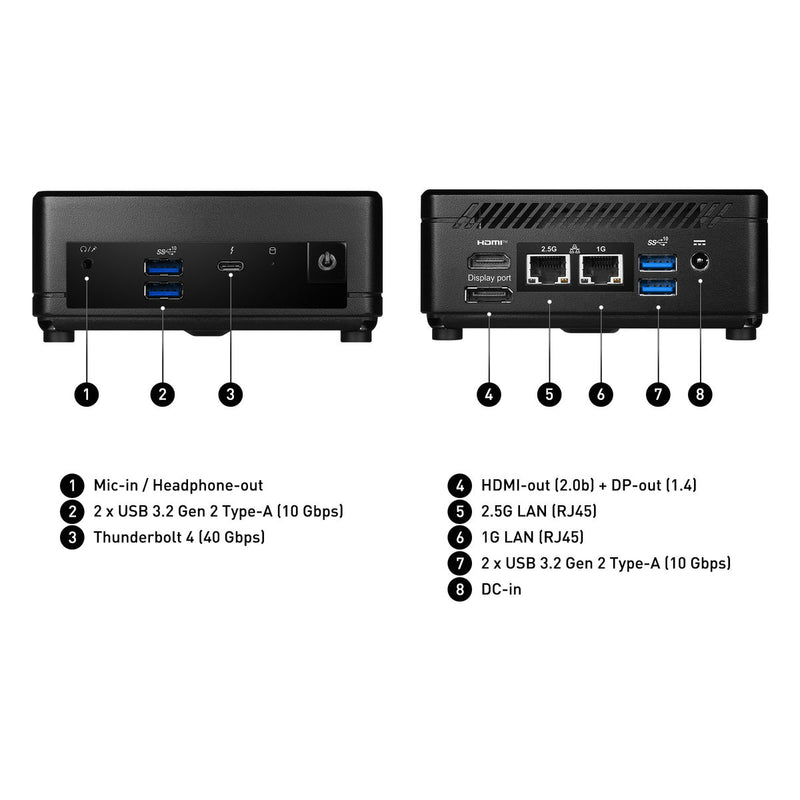 MSI Cubi 5 MSI Cubi 5 12M Intel Core i7-1255U - Mini PC (Barebone)