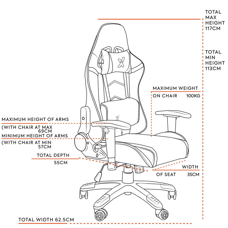 X Rocker | Agility Jr Esport Gaming Chair with Comfort Adjustability for Junior Gamers - Black/Green