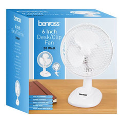 ValueX 6 Inch 2 Function Desk Top or Clip On Fan