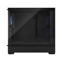 Fractal Design Pop Air RGB (Black TG) Gaming Case w/ Clear Glass Window, ATX, Hexagonal Mesh Front, 3 RGB Fans & ARGB Controller