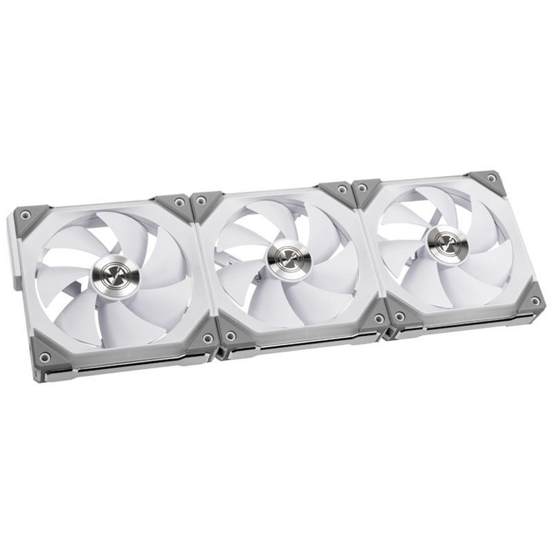 Lian-Li UNI SL120 Addressable RGB White 120mm Fan Triple Pack with Controller