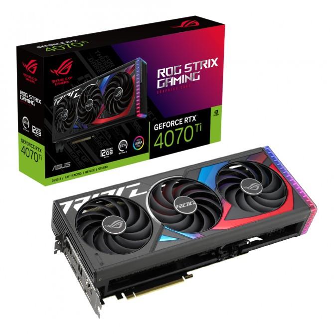 Asus ROG STRIX RTX4070 Ti, PCIe4, 12GB DDR6X, 2 HDMI, 3 DP, 2640MHz Clock, RGB Lighting