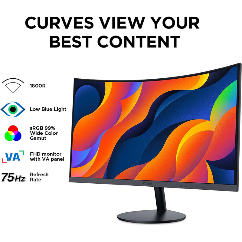 Koorui 24" VA FHD 1800R Curved Monitor (24N5C)