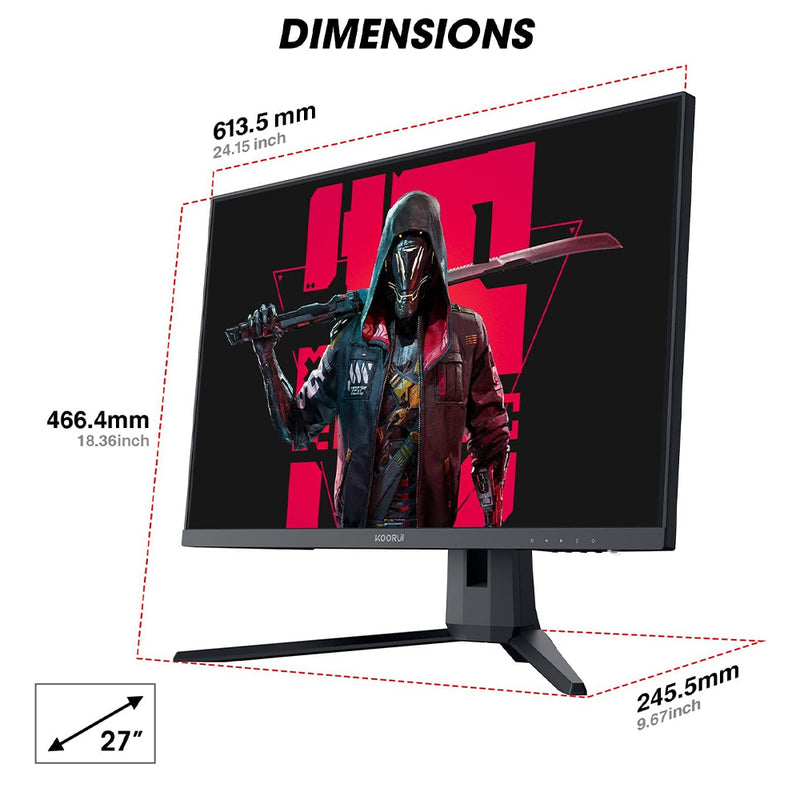 Koorui 27" QHD 144Hz Gaming Monitor (27E1QA)