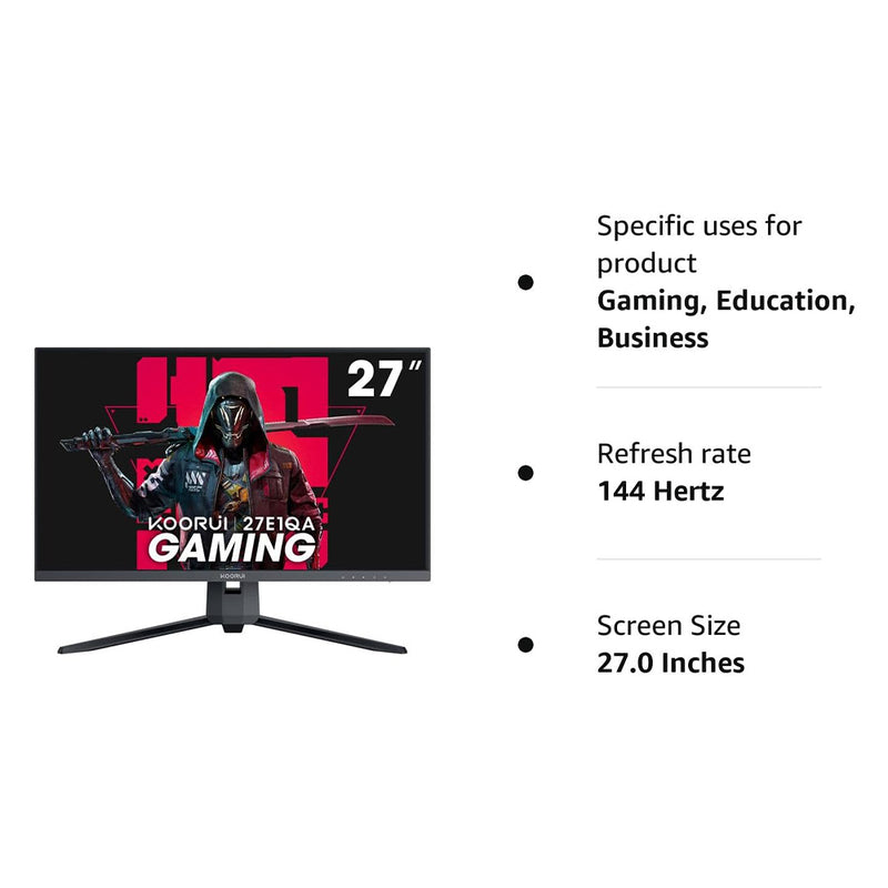 Koorui 27" QHD 144Hz Gaming Monitor (27E1QA)