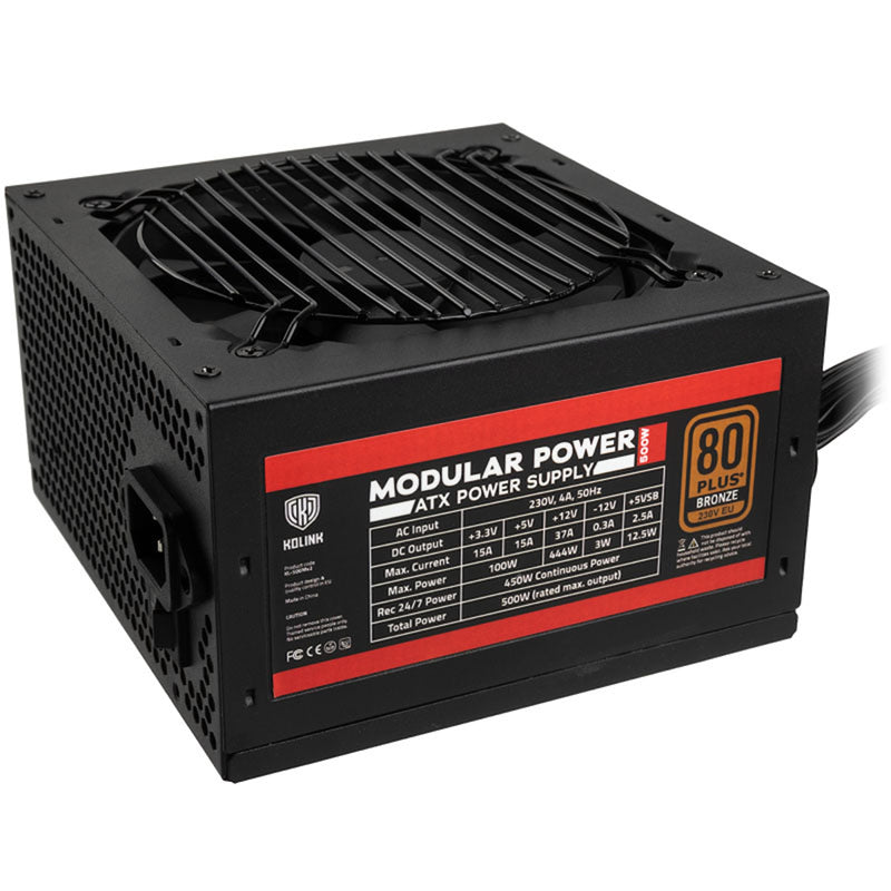 Kolink Modular Power 500W 80 Plus Bronze Modular Power Supply