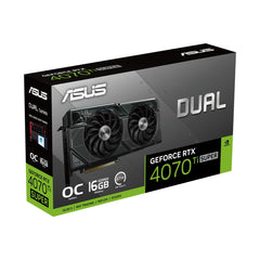 Asus DUAL RTX4070 Ti SUPER OC Graphics Card, 16GB DDR6X, HDMI, 3 DP, 2655MHz Clock, Overclocked