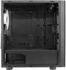 CiT Seven Gaming Case w/ Acrylic Window, Micro ATX, RGB Fan & Front Strip w/Control Button, 240mm Radiator Support