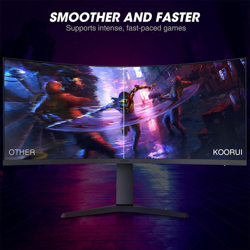 Koorui 34" WQHD 165Hz Curved Gaming Monitor (34E6UC)