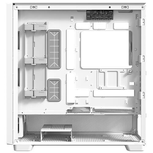 Antec FLUX Mid Tower PC Case - White/Wood