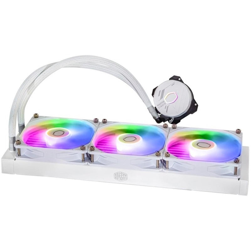 Cooler Master MasterLiquid ML360L ARGB V2 All In One Liquid CPU Cooler - 360mm, White