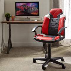 X Rocker | Saturn Mid-Back Wheeled Esport Gaming Chair for Juniors and Teens - Red