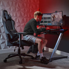 X Rocker | Agility Sport Esport Gaming Chair with Comfort Adjustability - CARBON BLACK