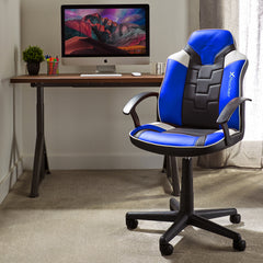 X Rocker | Saturn Mid-Back Wheeled Esport Gaming Chair for Juniors and Teens - Blue