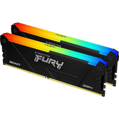 Kingston Fury Beast 16GB 3600MHz (2x8GB) DDR4 CL17 DIMM RGB System Memory