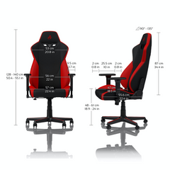 Nitro Concepts S300 Fabric Gaming Chair - Inferno Red