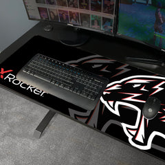 X Rocker | Panther XL Corner Gaming Desk With Smooth-Glide Mousepad - REVERSIBLE