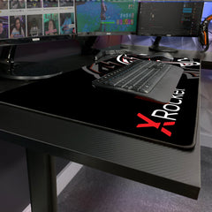 X Rocker | Panther XL Corner Gaming Desk With Smooth-Glide Mousepad - REVERSIBLE