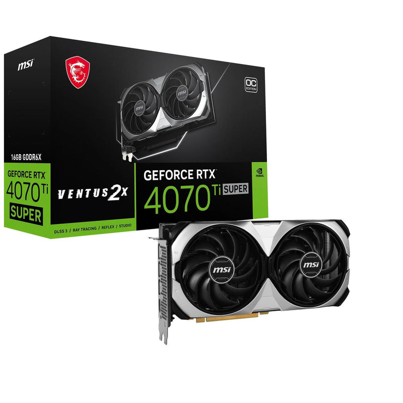 MSI VENTUS GeForce RTX 4070 Ti SUPER 16GB VENTUS 2X OC Graphics Card