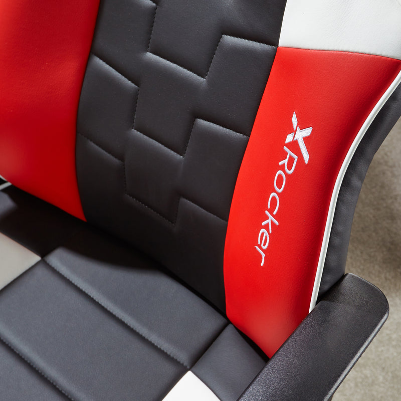 X Rocker | Saturn Mid-Back Wheeled Esport Gaming Chair for Juniors and Teens - Red