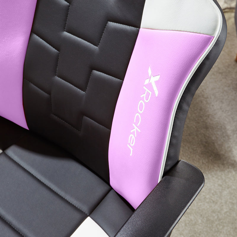 X Rocker | Saturn Mid-Back Wheeled Esport Gaming Chair for Juniors and Teens - Pink