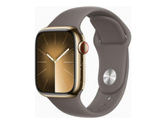 Apple Watch Series 9 (GPS + Cellular) - 41 mm - Gold Stainless Steel - Clay - Band Size: M/L