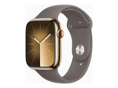 Apple Watch Series 9 (GPS + Cellular) - 45 mm -Gold Stainless Steel - Clay - Band Size: S/M