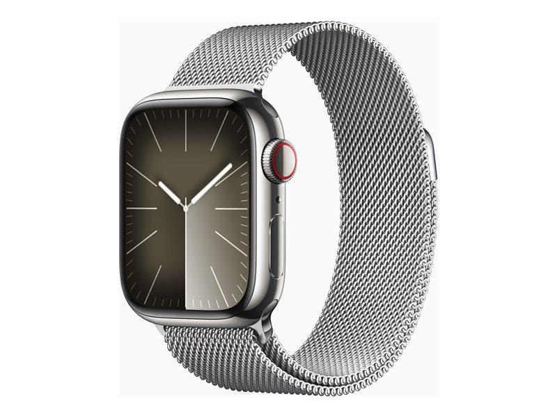 Apple Watch Series 9 (GPS + Cellular) - 41 mm - Silver Stainless Steel - Milanese Loop