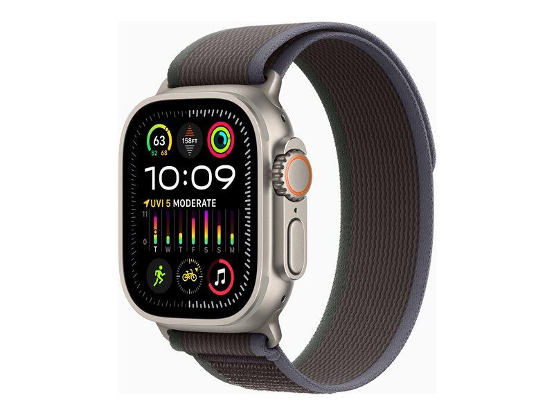 Apple Watch Ultra 2 (GPS + Cellular) - 49 mm - Titanium Case with Blue/Black Trail Loop - Band Size: S/M