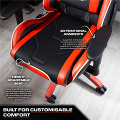 X Rocker | Agility Sport Esport Gaming Chair with Comfort Adjustability - RED