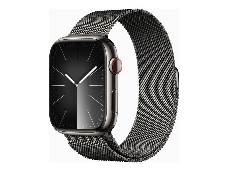 Apple Watch Series 9 (GPS + Cellular) - 45 mm - Graphite Stainless Steel - Milanese Loop