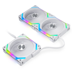 Lian-Li UNI SL120 V2 Addressable RGB White 120mm Fan Triple Pack with Controller