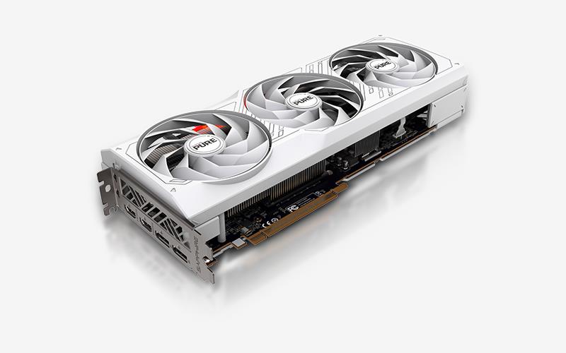 Sapphire PURE AMD Radeon™ RX7700 XT, PCIe4, 12GB DDR6, 2 HDMI, 2 DP, 2584MHz Clock, LED Lighting, White