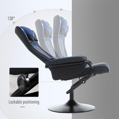 Vinsetto Gaming Chair and Footrest Set - Black/Blue