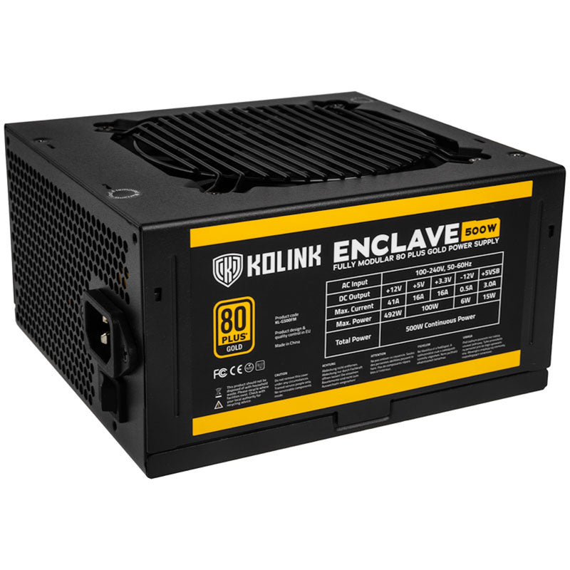 Kolink Enclave 500W 80 Plus Gold Modular Power Supply