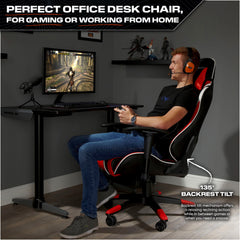 X Rocker | Agility Sport Esport Gaming Chair with Comfort Adjustability - RED