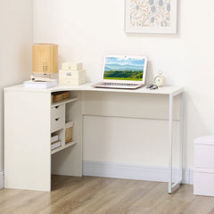 HOMCOM L-Shaped Computer Desk - White