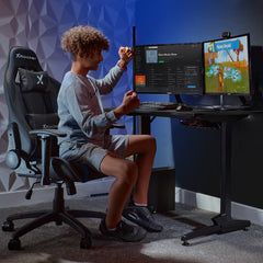 X Rocker | Agility Jr Esport Gaming Chair with Comfort Adjustability for Junior Gamers - CARBON BLACK